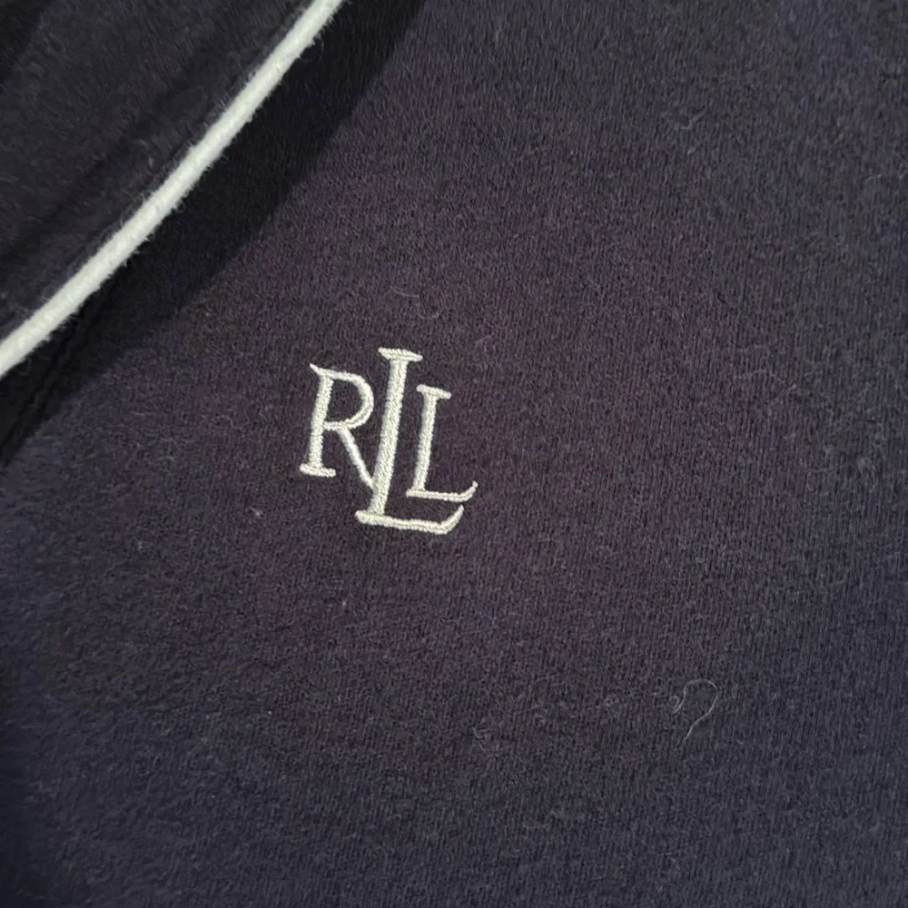 Lauren Ralph Lauren Navy blue Sleep Shirt with Logo and Pockets Sz Large - Picture 4 of 4